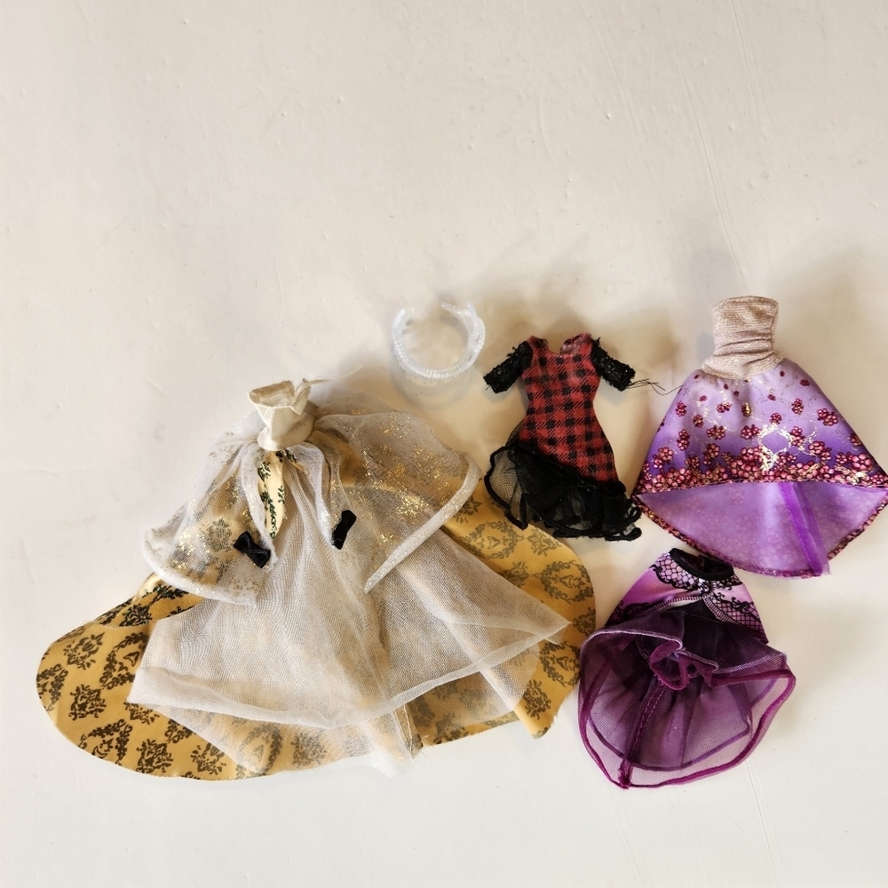 Lot of Ever After Doll Clothes Cerise Apple Winter Accessories Skirt Dress